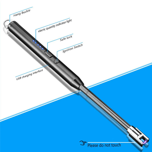 360° Outdoor Kitchen Lighter | USB Rechargeable Electronic Arc Lighter With Flexible Neck,
