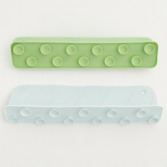 Silicone Sink Splash Guard With Suction – Flexible Water Splash Stopper for Kitchen & Bathroom Faucets, Countertops & Cleaning Protection (Random Color).