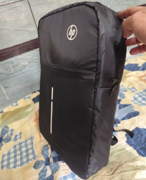 HP Lightweight Water Resistant Laptop Backpack Black Durable Quality Reliable Utility Comfortable Carry Stylish Design.