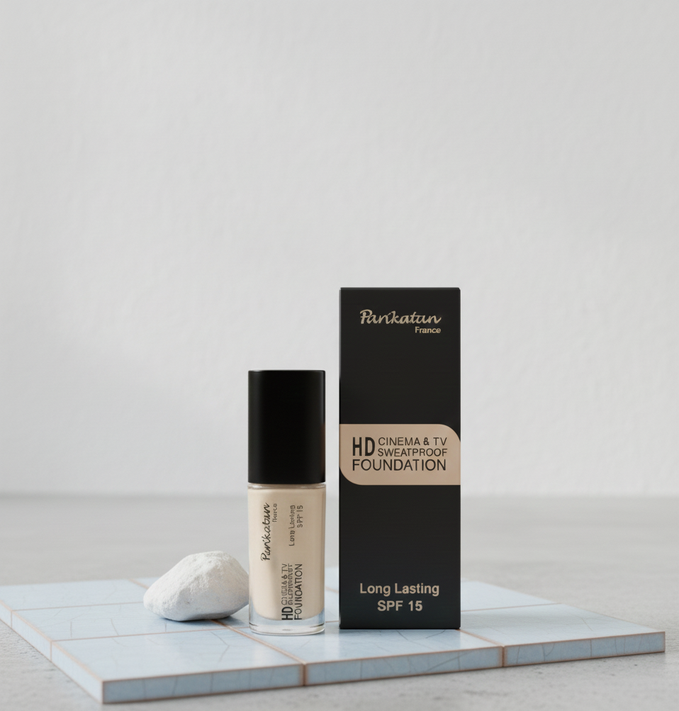 Parkistan France HD Cinema &amp; TV Sweatproof Foundation – Long Lasting, SPF 15, Full Coverage Makeup.