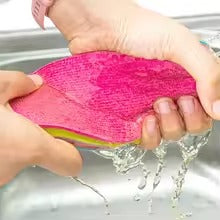 Multi-Purpose Microfiber Rainbow Sponge – 12 Layer Durable Cleaning Sponge for Kitchen &amp; Household Use.