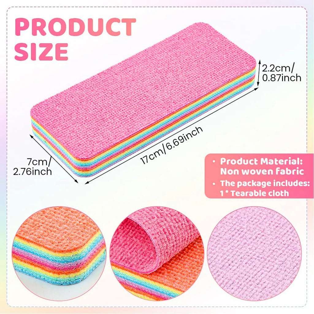 Multi-Purpose Microfiber Rainbow Sponge – 12 Layer Durable Cleaning Sponge for Kitchen &amp; Household Use.