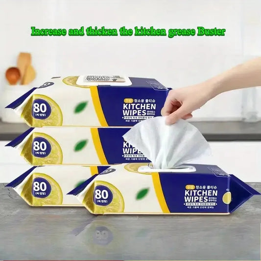 Kitchen Wipes – Pack of 80 Pieces, Multipurpose Cleaning Wipes