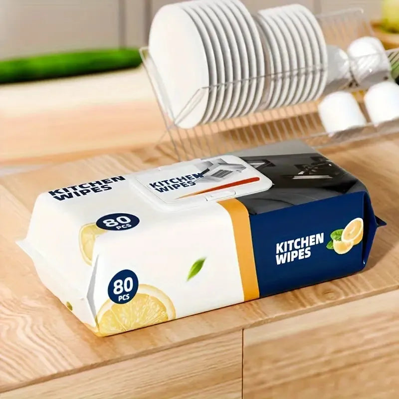 Kitchen Wipes – Pack of 80 Pieces, Multipurpose Cleaning Wipes