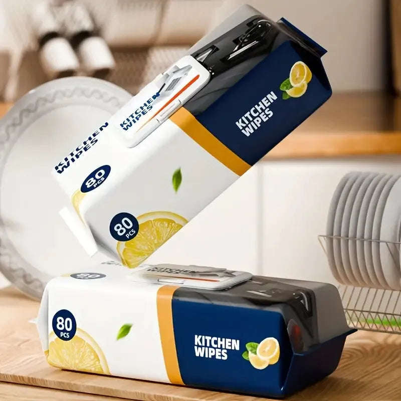 Kitchen Wipes – Pack of 80 Pieces, Multipurpose Cleaning Wipes