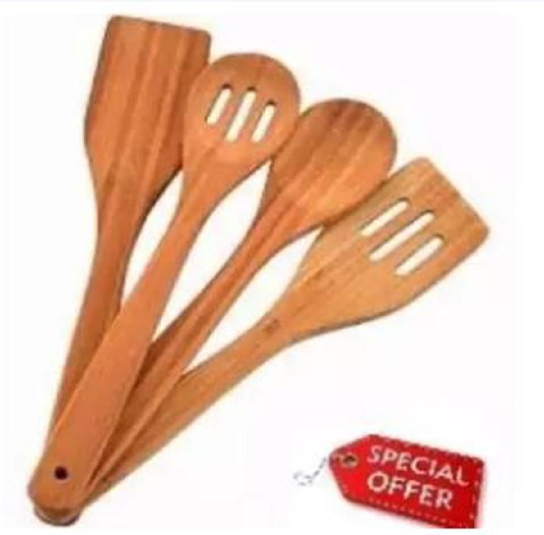 Pack Of 4 - Wooden Spoon Set