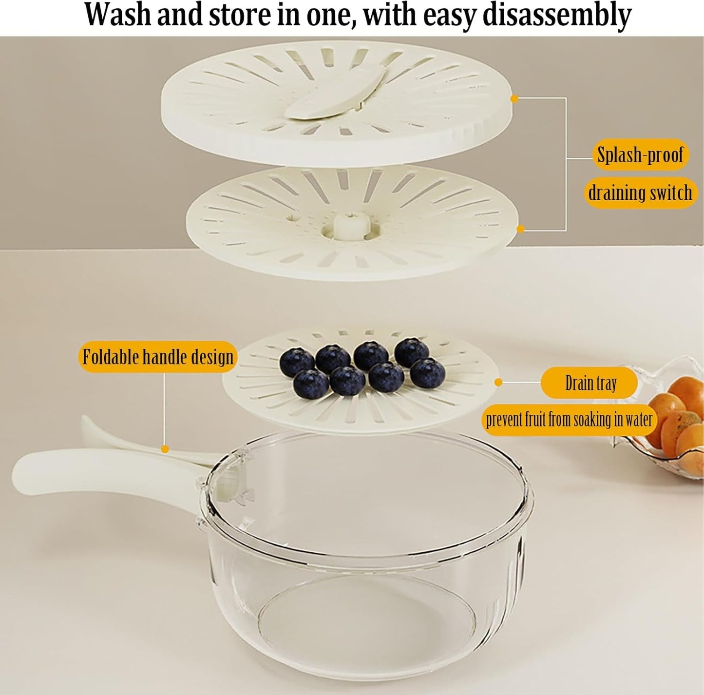 Multi-Functional Vegetable &amp; Fruit Cleaning Basket