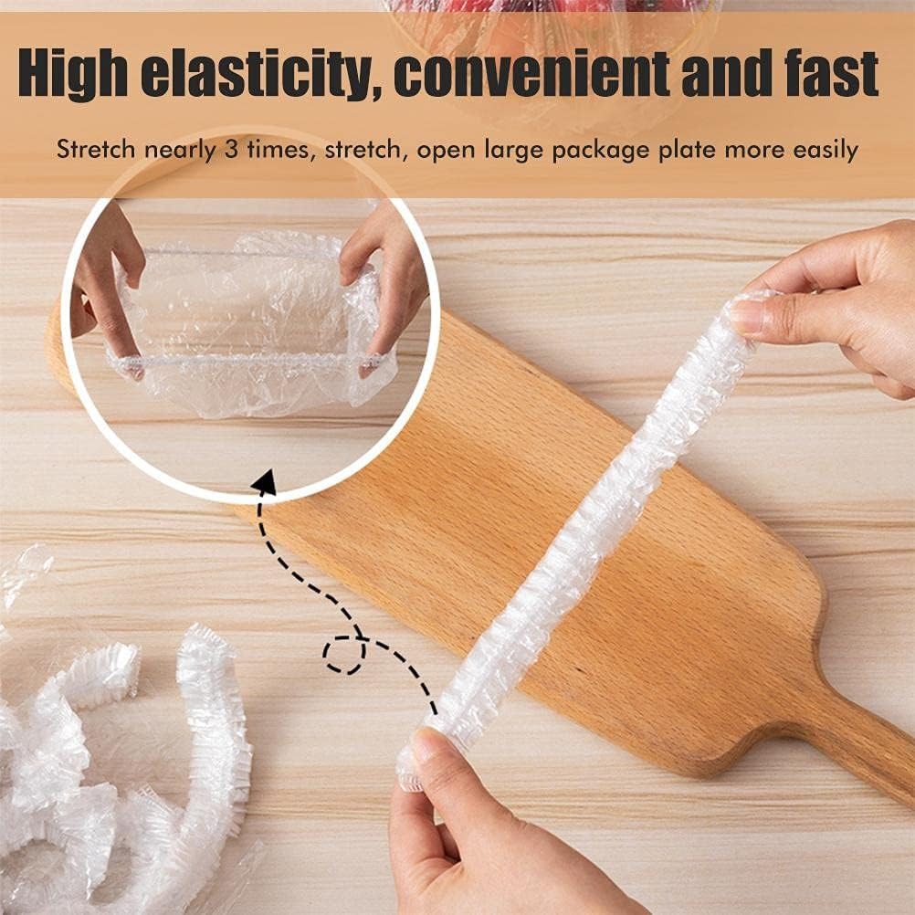 100pcs Disposable Flexible Transparent Plastic Food Storage Bags