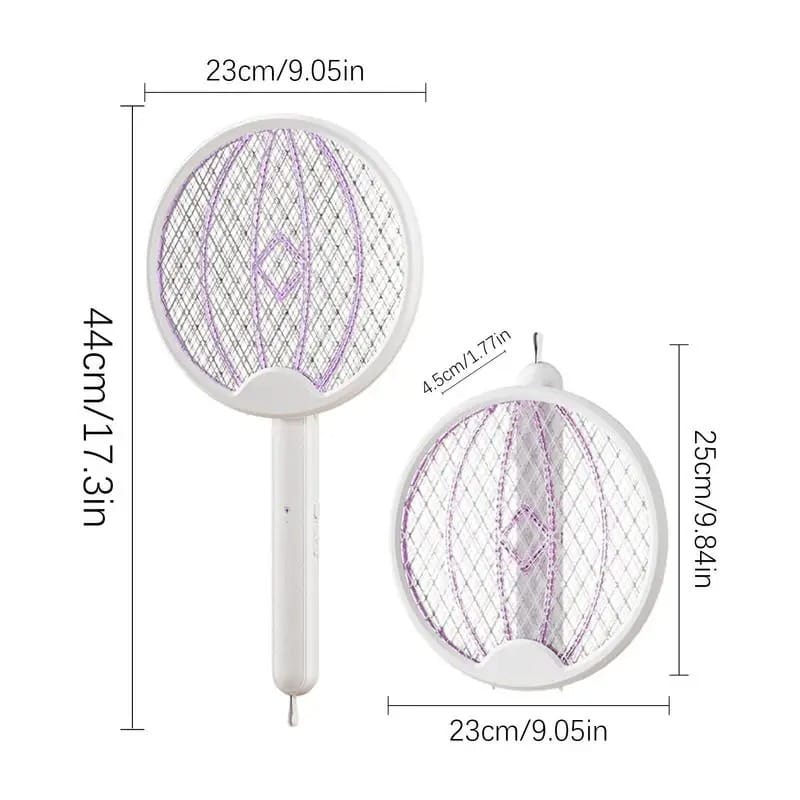Foldable Mosquito Killer Trap | Electric Rechargeable Bug Zapper Racket For Indoor And Outdoor Mosquito And Insect Control (Random Color)