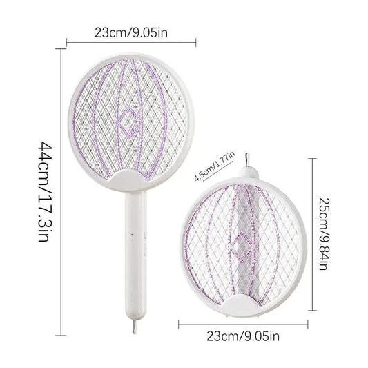 Foldable Mosquito Killer Trap | Electric Rechargeable Bug Zapper Racket For Indoor And Outdoor Mosquito And Insect Control (Random Color)