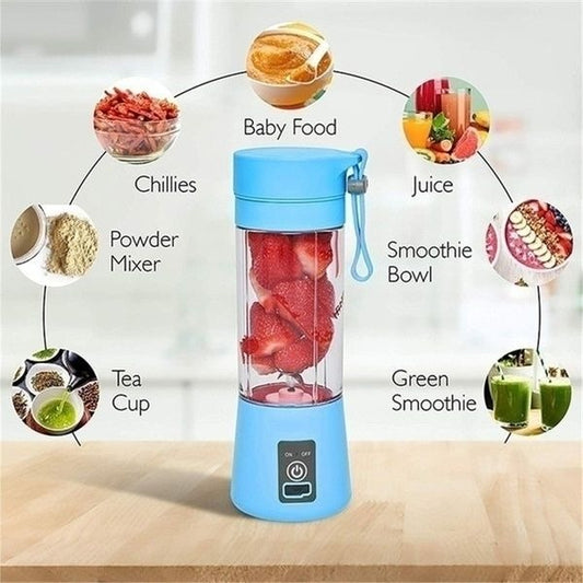 Juicer:  Rechargeable Portable Mini Juicer Blender – 6 Blades