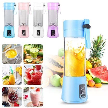 Juicer:  Rechargeable Portable Mini Juicer Blender – 6 Blades