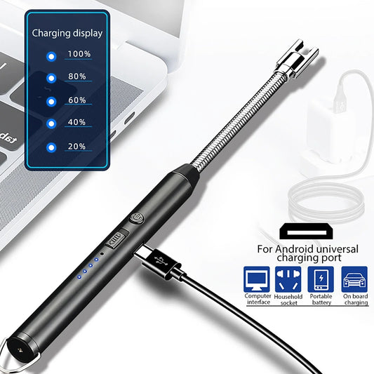360° Outdoor Kitchen Lighter | USB Rechargeable Electronic Arc Lighter With Flexible Neck,