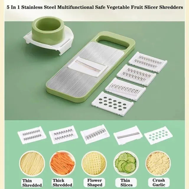 5-in-1 Multi-Functional Vegetable Slicer &amp; Grater