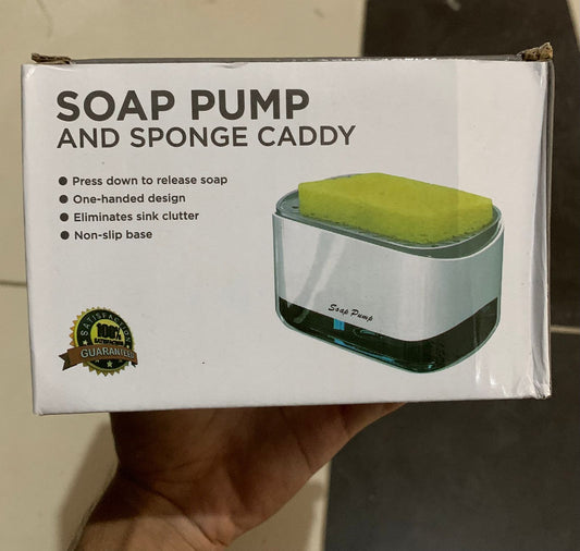 New Soap Pump Dispenser with Sponge | 2-in-1