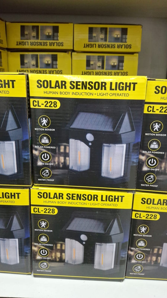 Solar Wall Light with Motion Sensor & Tungsten Bulb