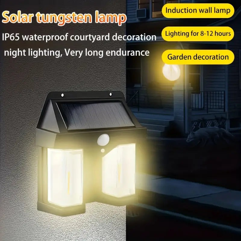 Solar Wall Light with Motion Sensor & Tungsten Bulb