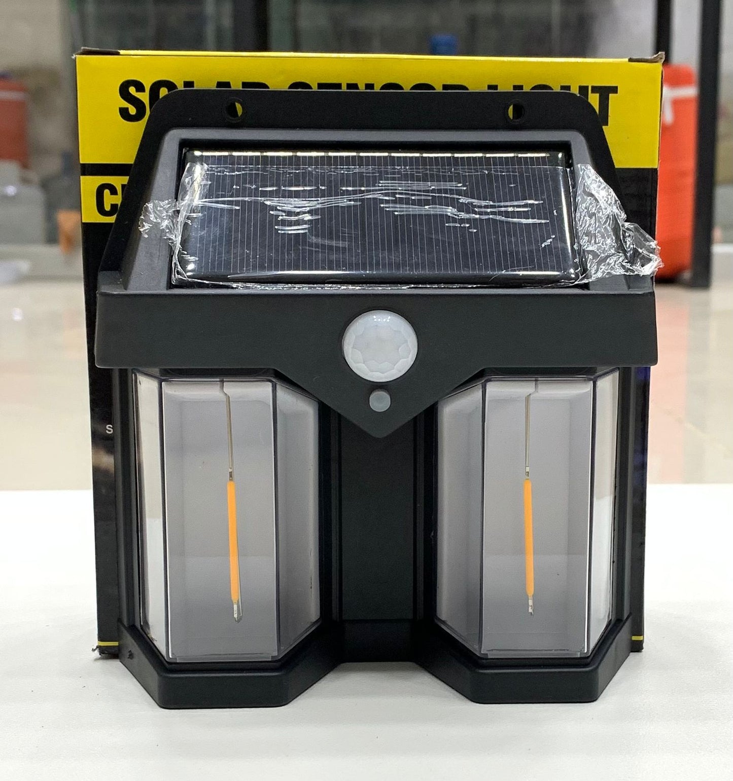 Solar Wall Light with Motion Sensor & Tungsten Bulb