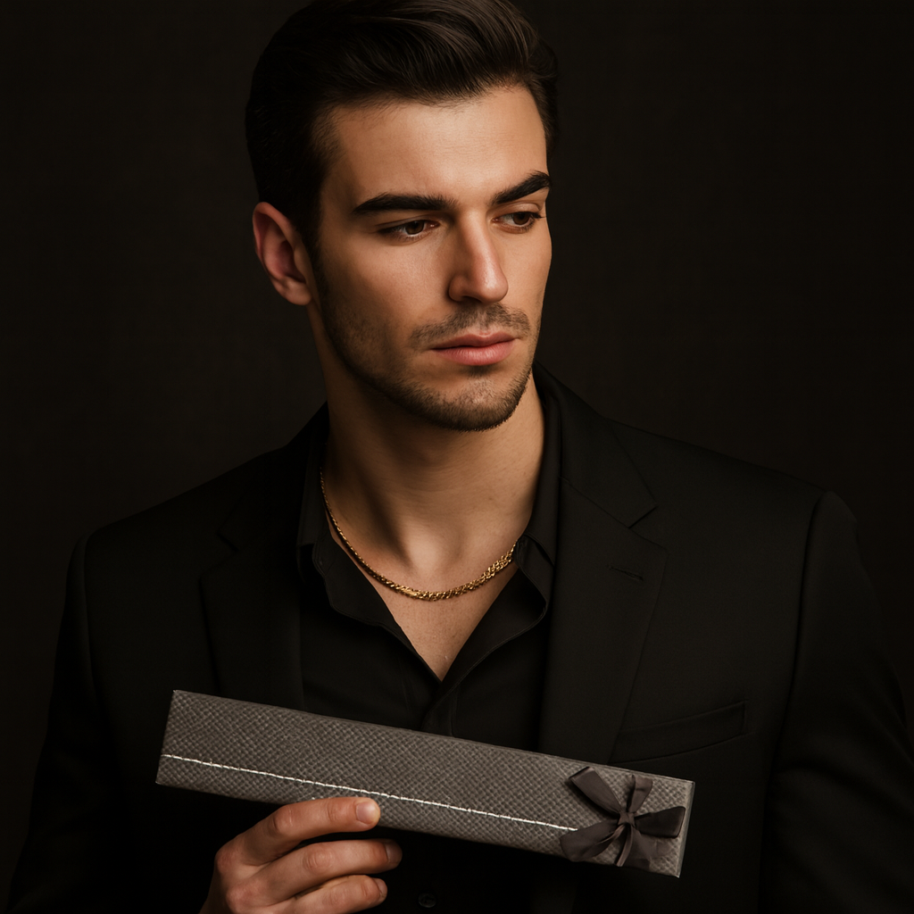 Men’s Black and golden Necklace Chain | Stylish Stainless Steel Chain for Daily Wear, Party