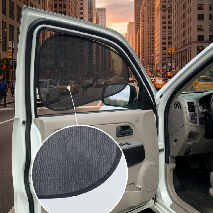 4 Pcs Car Shades Universal Size Sun Protection Window Curtains Foldable UV Blocking Car Sunshades For Front And Rear Windows