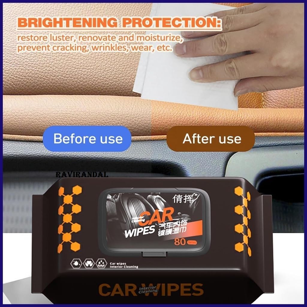 Premium Car Interior Cleaning Wipes – Quick Shine, Dust Removal & Streak-Free