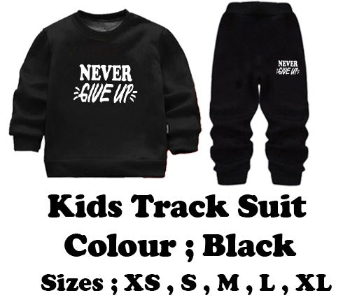Kids Missi Printed Black &amp; Black Tracksuit Set+ Kids “Never Give Up” Printed Black &amp; Black Tracksuit Set&nbsp; + Kids Navy Blue Ghost Skull Printed Tracksuit Set