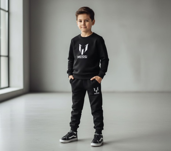 Kids Missi Printed Black &amp; Black Tracksuit Set+ Kids “Never Give Up” Printed Black &amp; Black Tracksuit Set&nbsp; + Kids Navy Blue Ghost Skull Printed Tracksuit Set