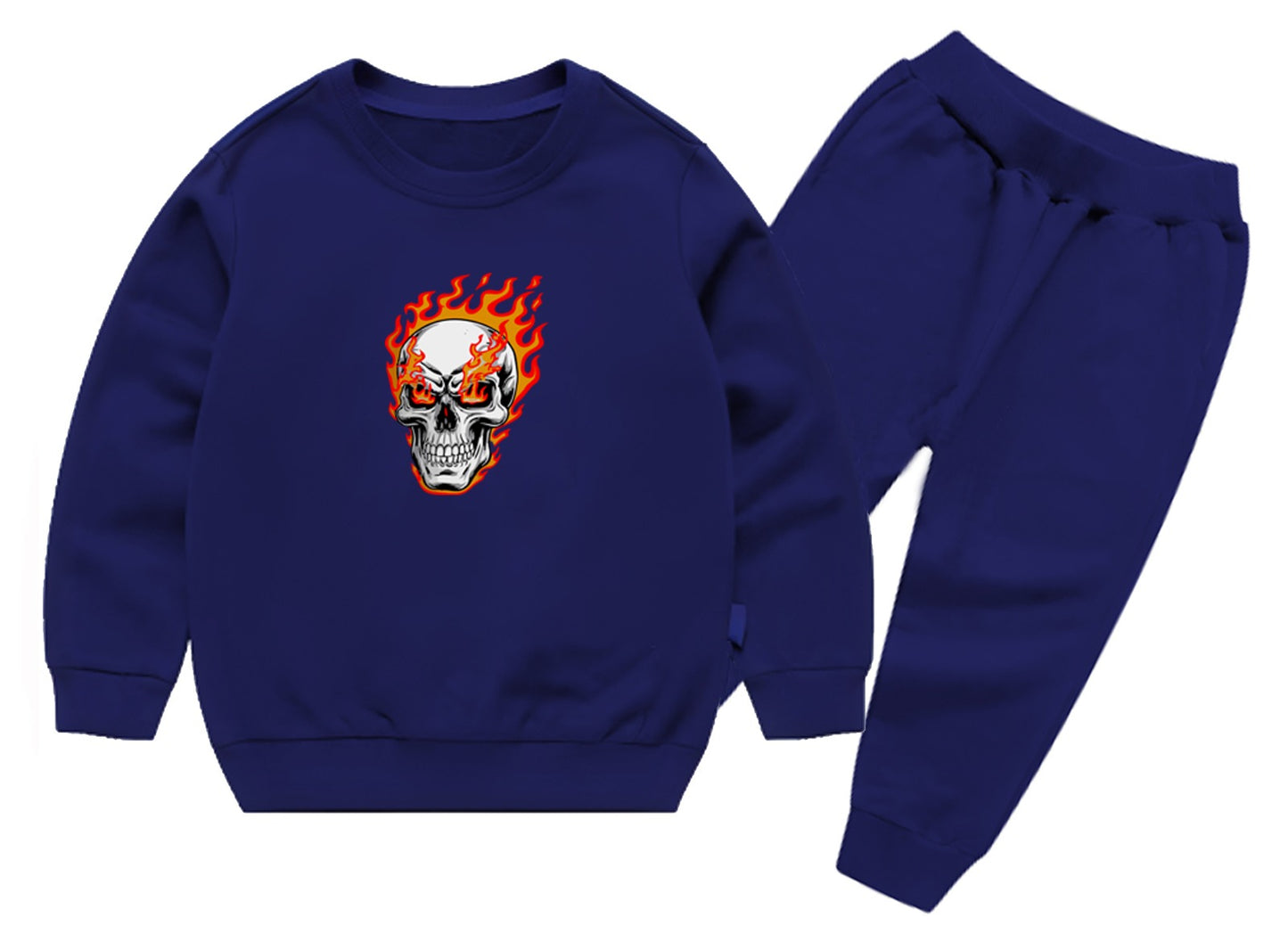 Kids Missi Printed Black &amp; Black Tracksuit Set+ Kids “Never Give Up” Printed Black &amp; Black Tracksuit Set&nbsp; + Kids Navy Blue Ghost Skull Printed Tracksuit Set