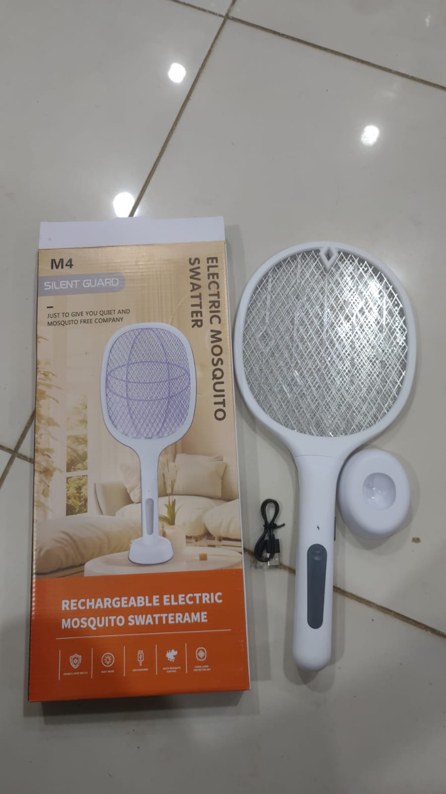 Rechargeable Mosquito Racket With Stand –