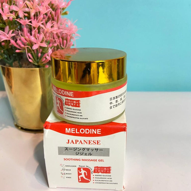 MELODINE Japanese Soothing Massage Gel – Muscle &amp; Joint Pain Relief Cream