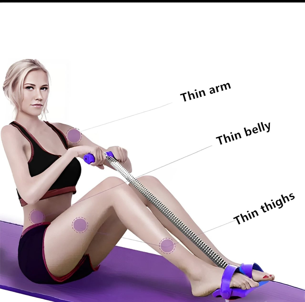 Tummy Trimmer Spring Bally Fat Burner | Home Gym Workout for Weight Loss (Double Spring).