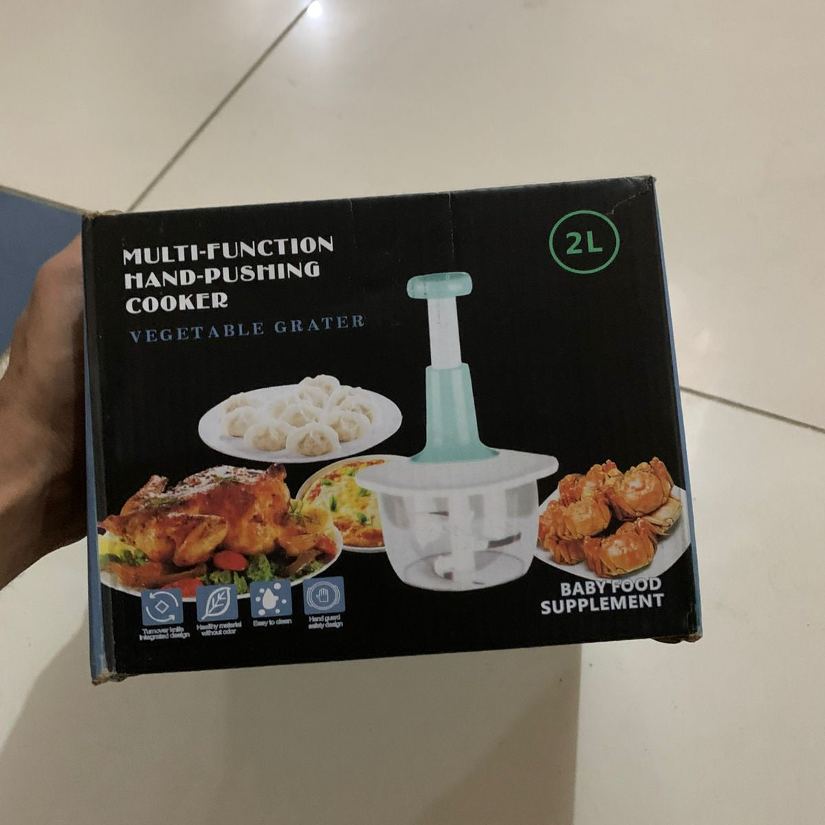 Multi-Function Hand-Pushing Vegetable Grater And Food Processor