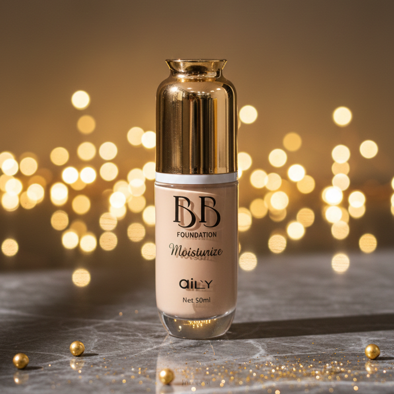 Aily BB Foundation – Moisturizing Liquid Foundation | 50ml | Smooth, Natural &amp; Hydrating Coverage.