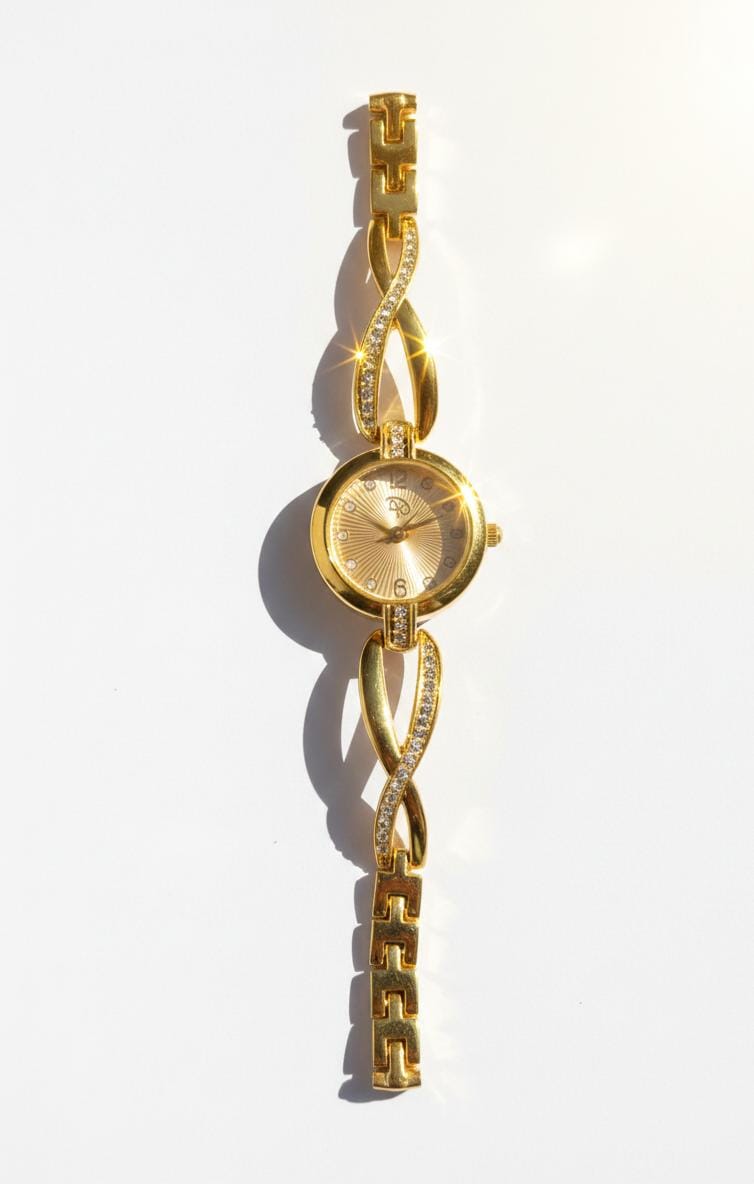 RTJ-181 Elegant Zircon Korean Watch –Black.