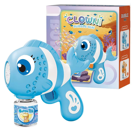Fish Bubble Gun – Automatic Bubble Blower with Lights, Sounds &amp; Fun Fish Design for Kids.