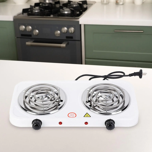 Double Electric Stove – Dual Hot Plate Cooker with Twin Coil Burners | Fast Heating, Energy-Efficient Electric Cooking Stove for Home, Hostels &amp; Outdoor