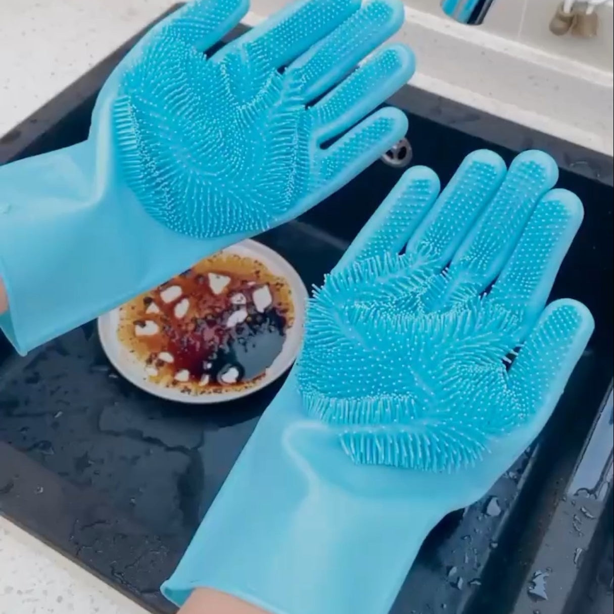 Silicone Dishwashing Gloves Durable Quality Comfortable Grip Reliable Performance Easy Cleaning (Random Colors).