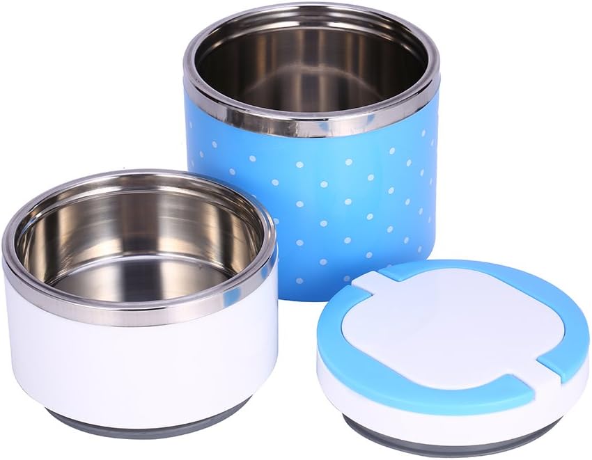 2 Layer Stainless Steel Airtight Lunch Box 930ml With Leak-Proof Design - Blue. Description.