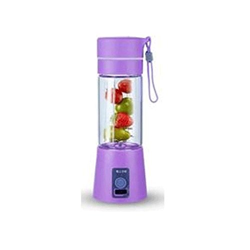 Rechargeable Portable Mini Juicer Blender – 6 Blades, 380ml Outdoor Juicing Cup [Random Color].