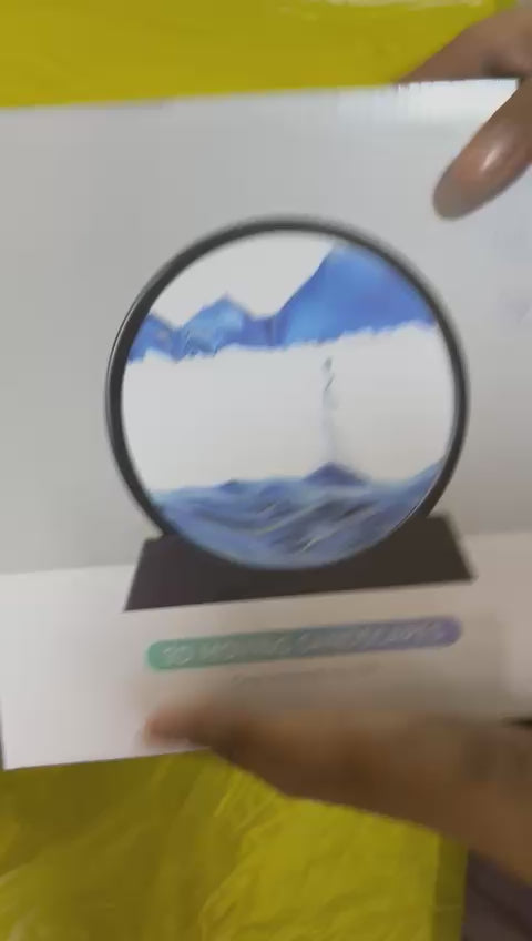 3D Moving Sand Mountain Lamp With Stand